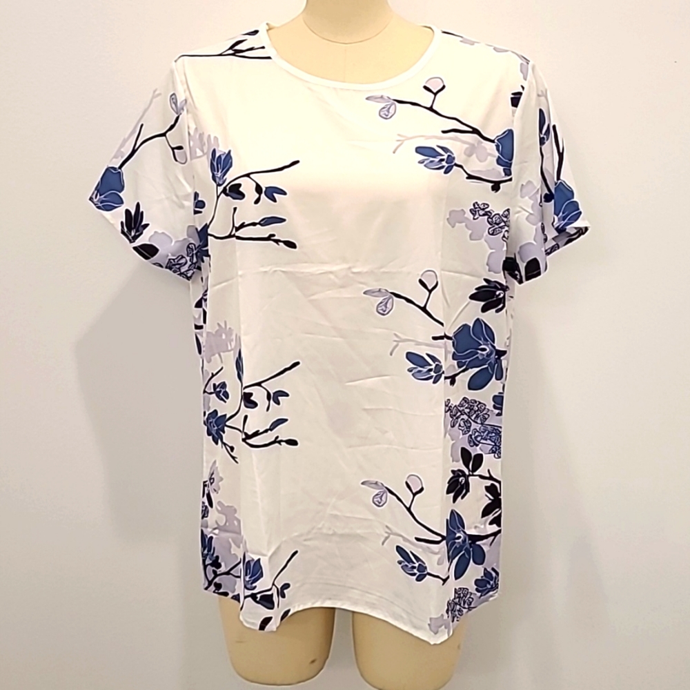 Unbranded white flowered Blouse